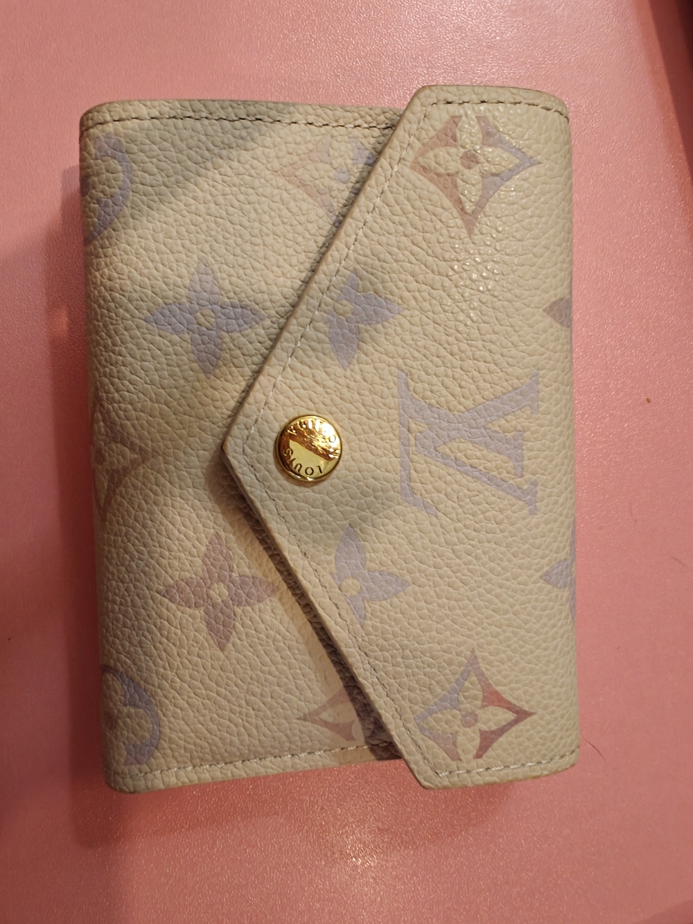 Louis Vuitton Pastel Monogram Canvas Small Envelope Wallet - Cream/Pastel